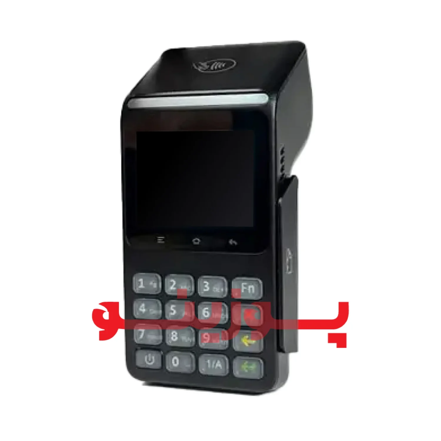 نمای جانبی دستگاه کارتخوان PAX D300 در حالت روشن